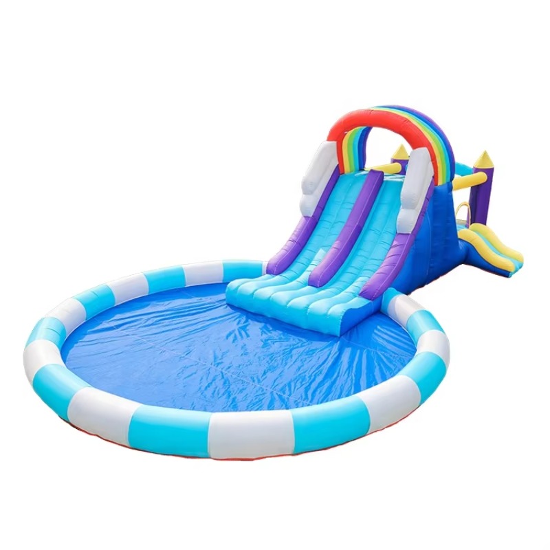 Kids Outdoor Water - زحليقة مائية قوس قزح عملاقة قابلة