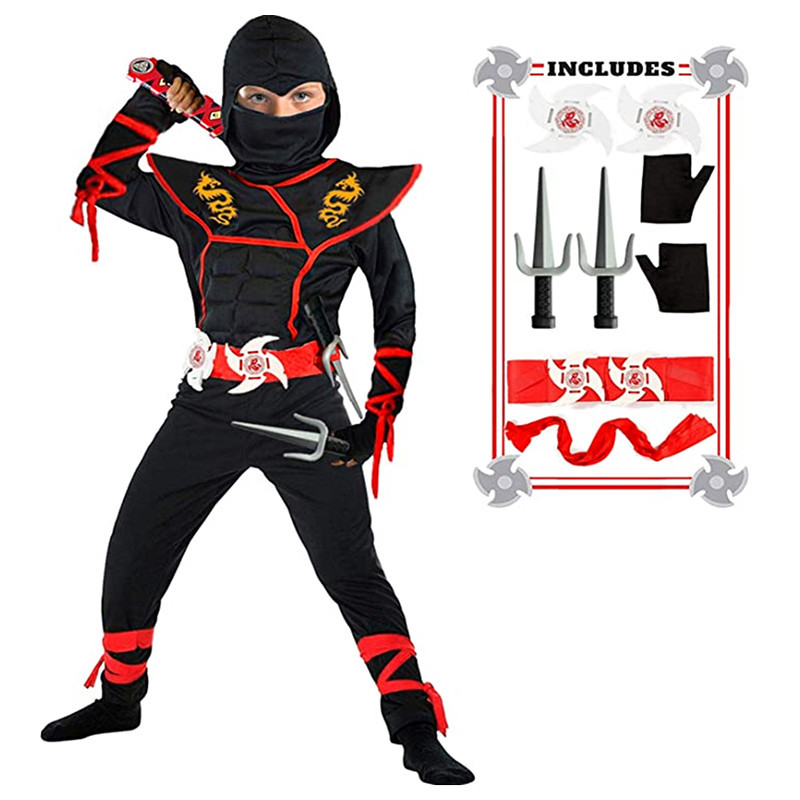 Kids Outdoor Ninja Warrior Course - زي النينجا للأولاد والهالوين للأطفال زي