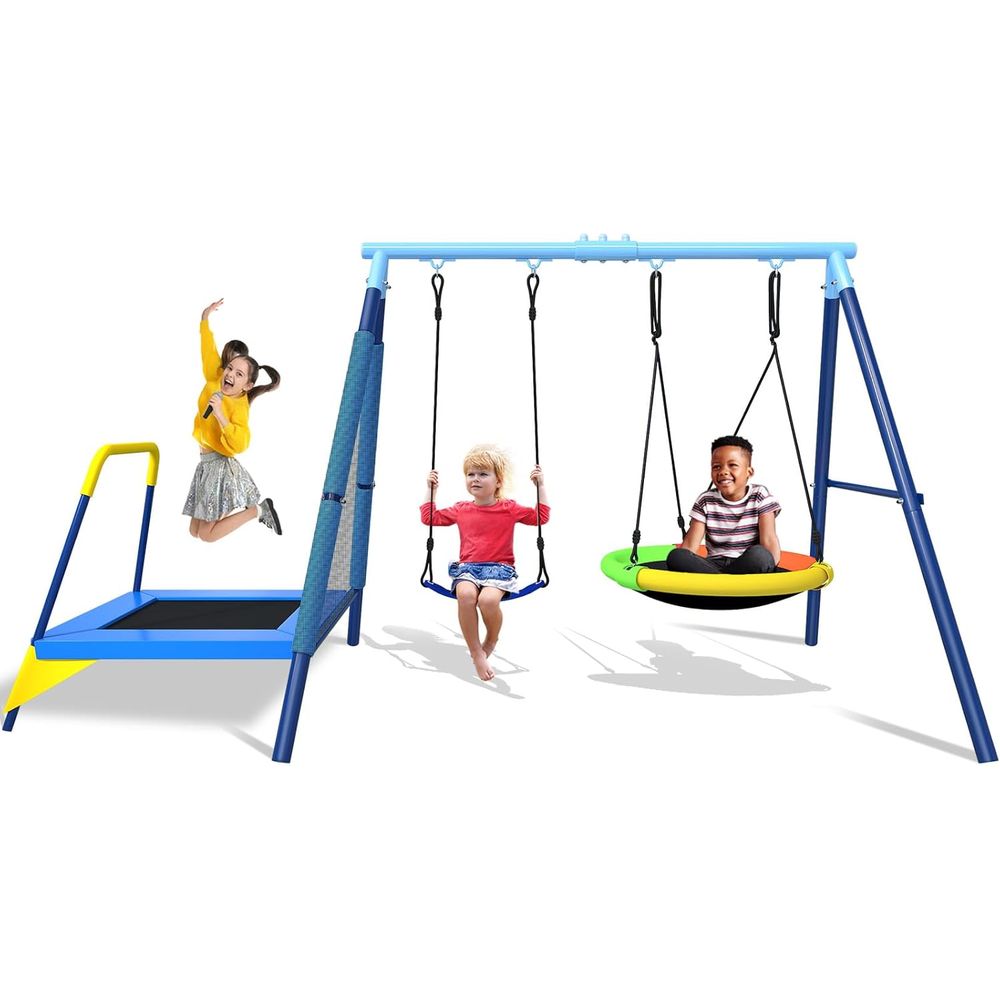 Kids Outdoor Zone - أرجوحة أطفال 3 في 1 مع