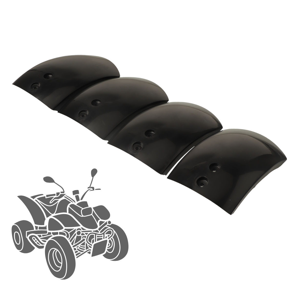 Kids Outdoor Quad - عالمي واقيات الطين الأمامية والخلفية البلاستيكية