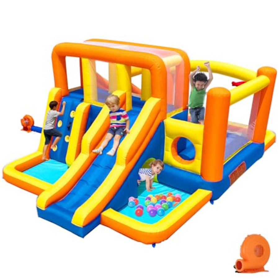 Kids Outdoor Zone - منزلق مائي خارجي مع منطقة لعب