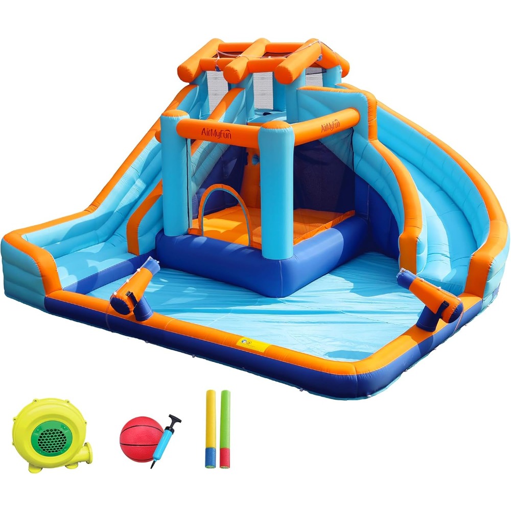 Kids Outdoor Play - زحليقة مائية كبيرة مع حوض سباحة