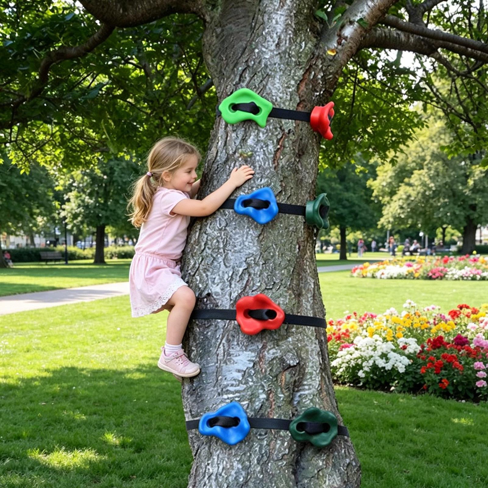 ألعاب تسلق خارجية مع 6 أحزمة ت - مراجعة Kids Outdoor Obstacle Course Equipment وسعره