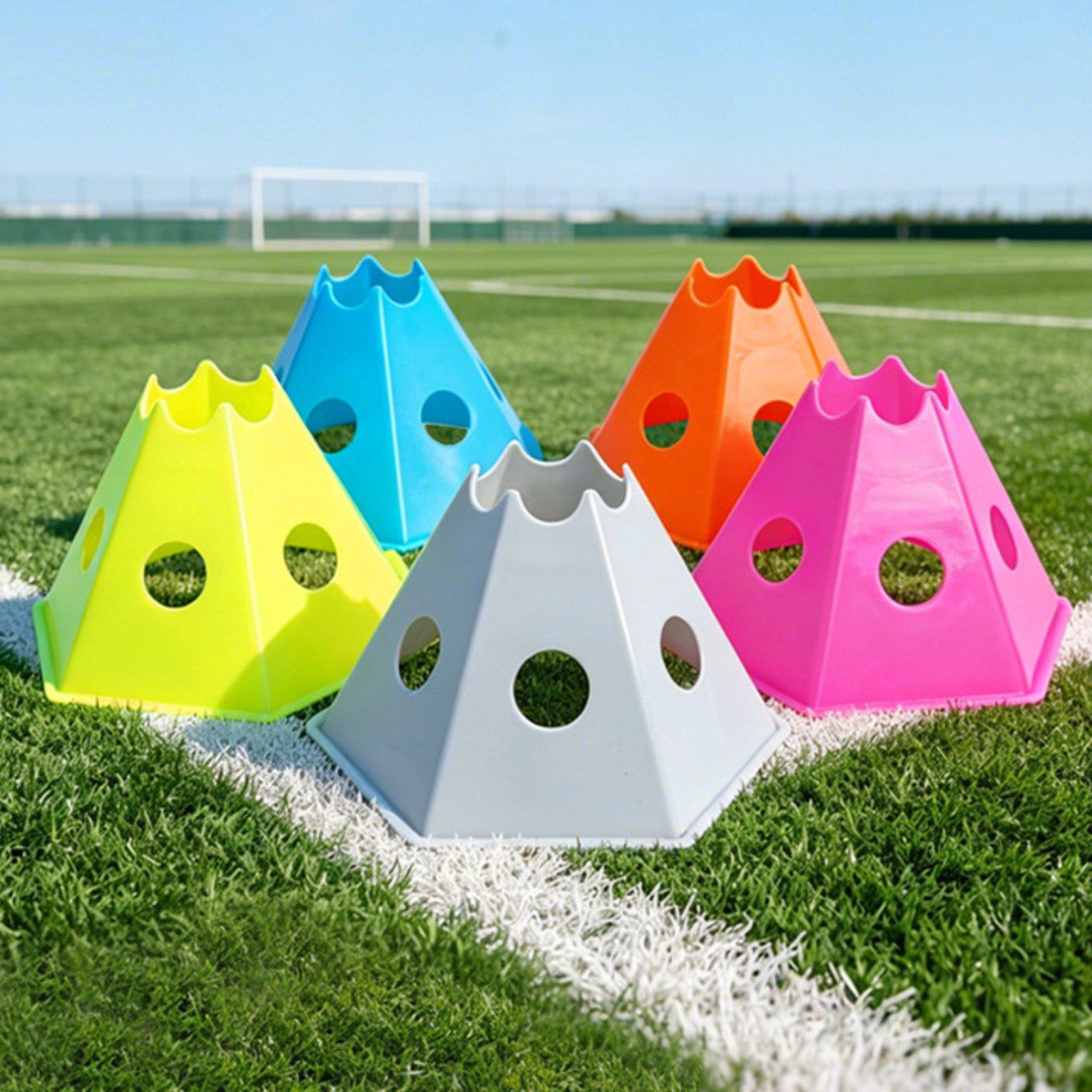 5 أقماع تدريبية لكرة القدم مع  - مراجعة Kids Outdoor Obstacle Course Equipment وسعره