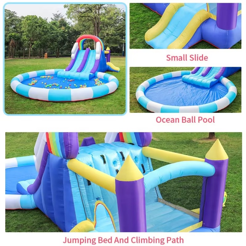 زحليقة مائية قوس قزح عملاقة قا - مراجعة Kids Outdoor Water وسعره