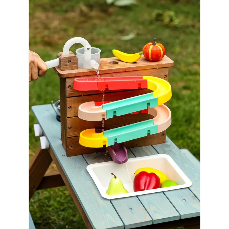 طاولة ألعاب خشبية خارجية من كو - مراجعة Kids Outdoor Folding Table وسعره