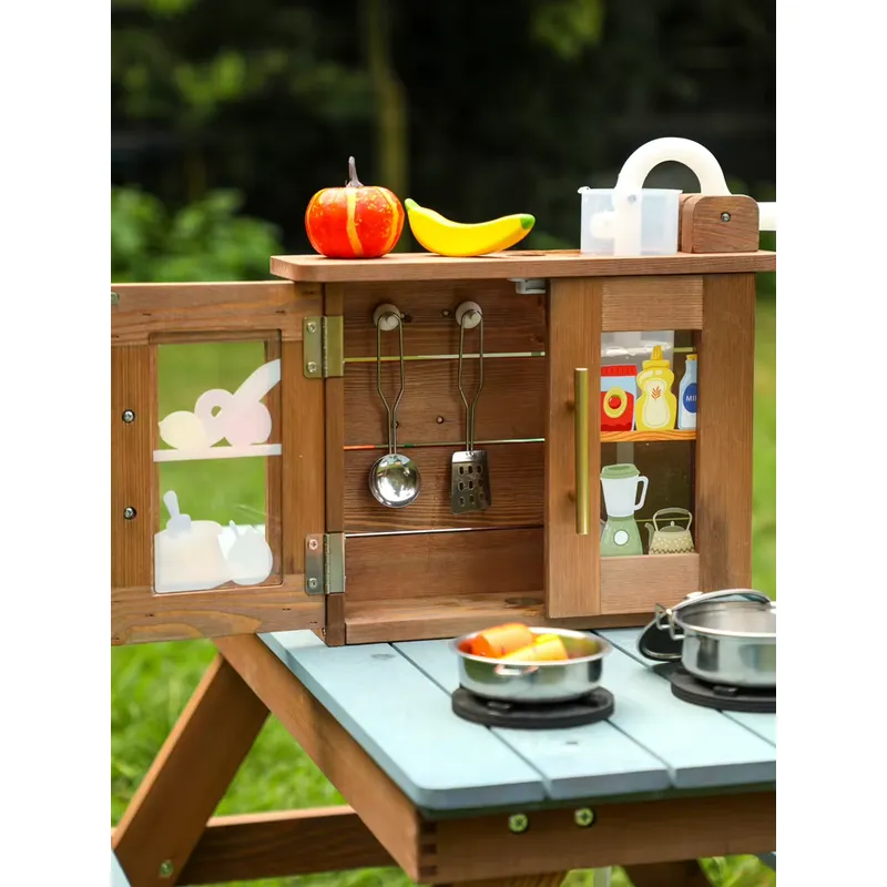 طاولة ألعاب خشبية خارجية من كو - مراجعة Kids Outdoor Folding Table وسعره