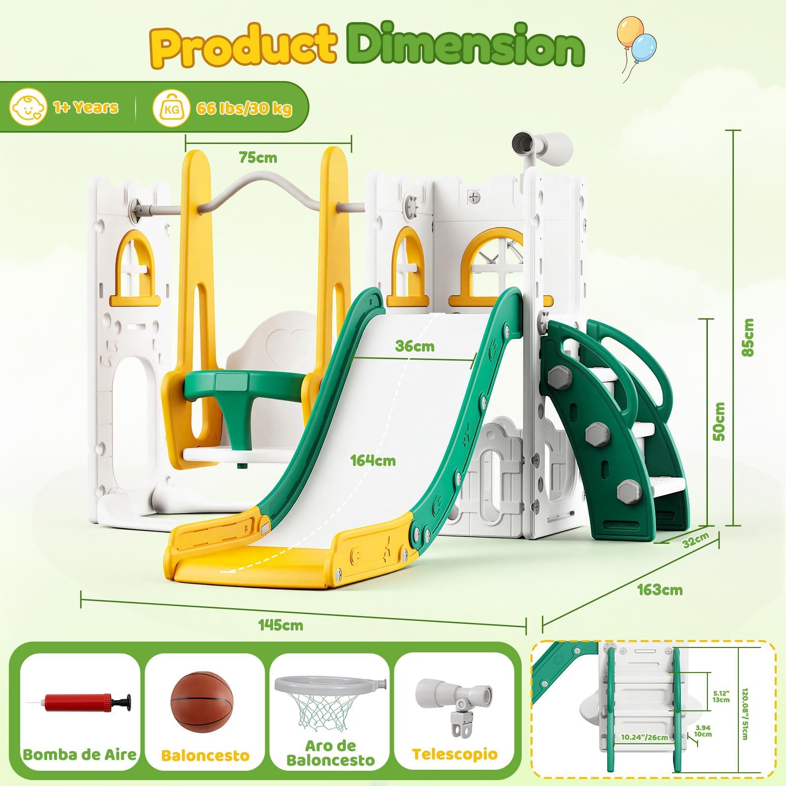 مجموعة ألعاب 7 في 1 للأطفال ال - مراجعة Kids Outdoor Slide وسعره