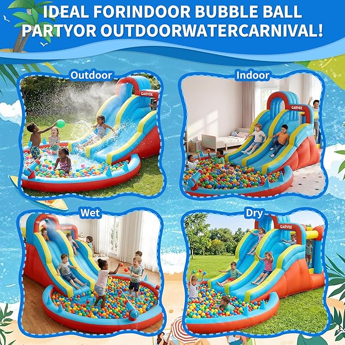حديقة مائية قابلة للنفخ 8 في 1 - مراجعة Kids Outdoor Water وسعره