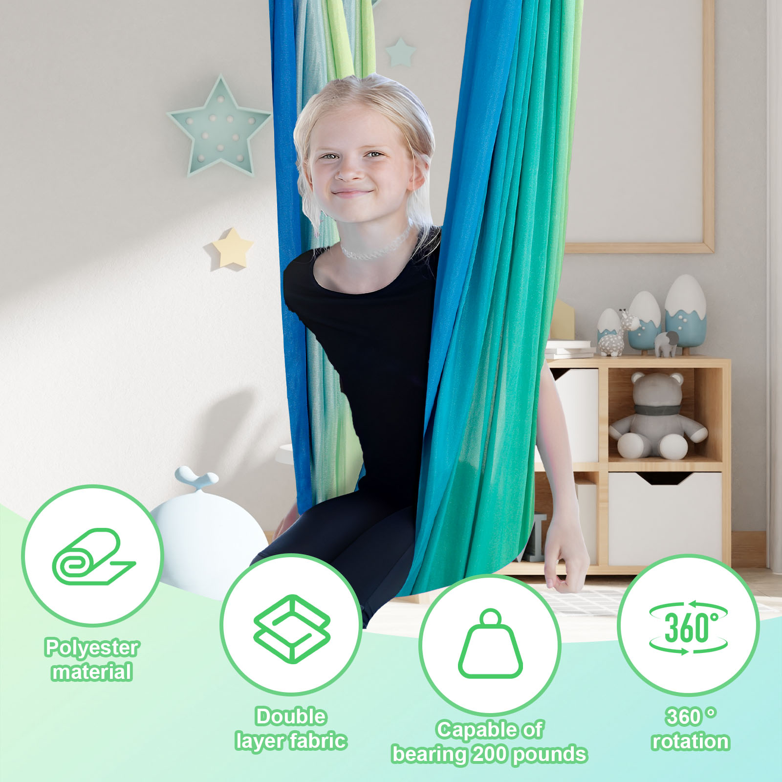 أرجوحة حسية للأطفال بطبقة مزدو - مراجعة Kids Outdoor Furniture وسعره