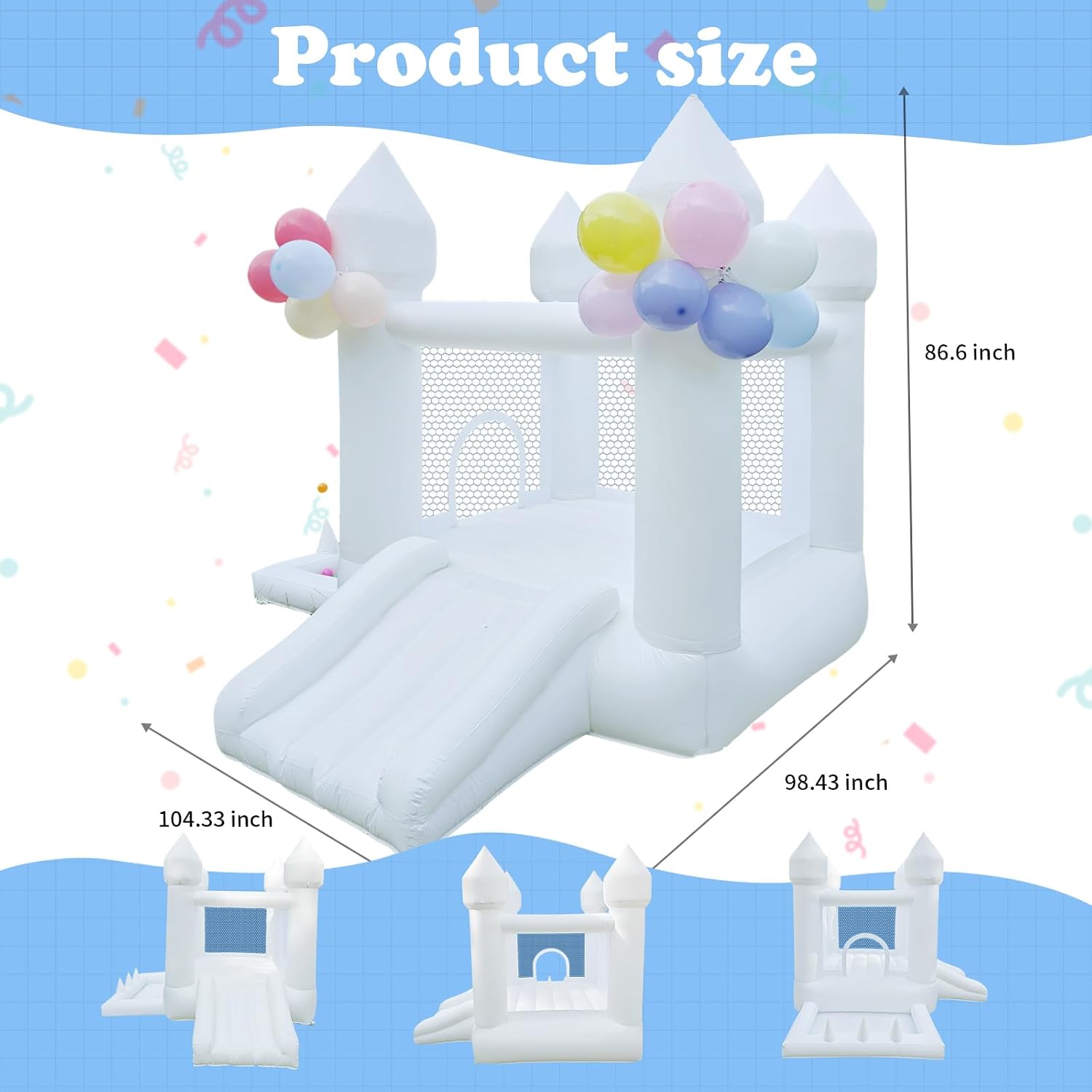بيت نطاطي أبيض، قلعة نطاطية لل - مراجعة Kids Outdoor Ball وسعره