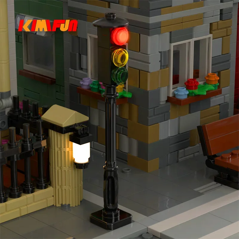 1 قطعة LED MOC الشارع التلقائي - مراجعة Lego Set Creator وسعره