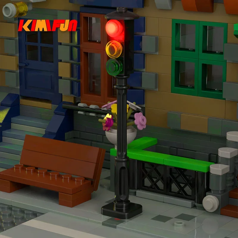 1 قطعة LED MOC الشارع التلقائي - مراجعة Lego Set Creator وسعره