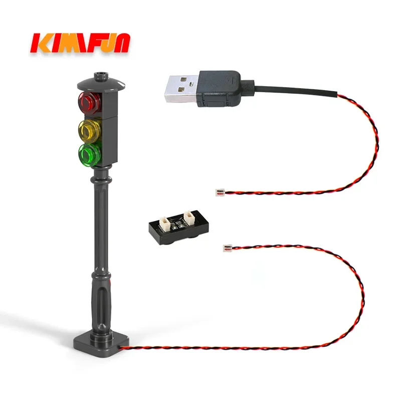 1 قطعة LED MOC الشارع التلقائي - مراجعة Lego Set Creator وسعره