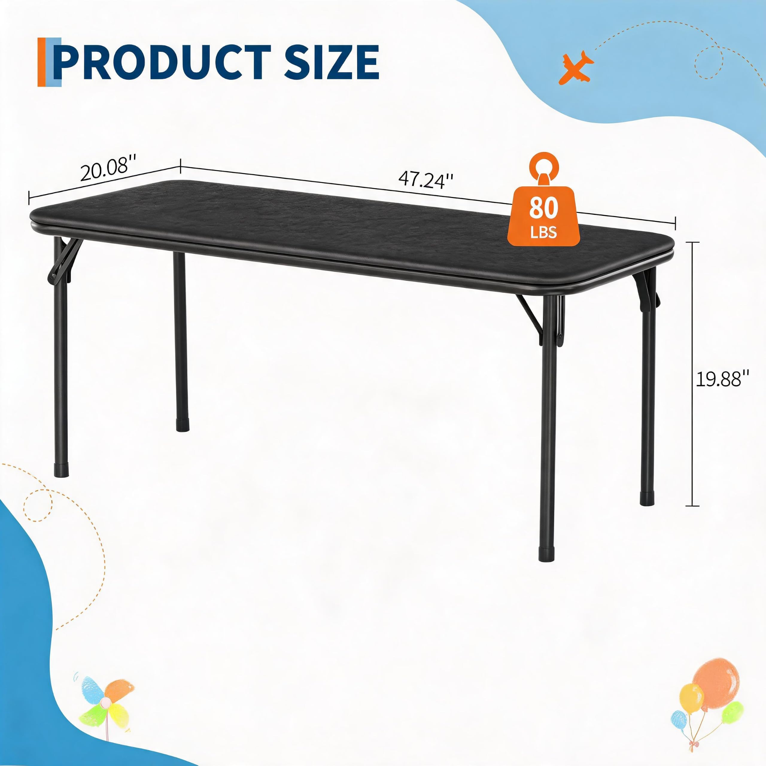 طاولة قابلة للطي مستطيلة الشكل - مراجعة Kids Outdoor Folding Table وسعره
