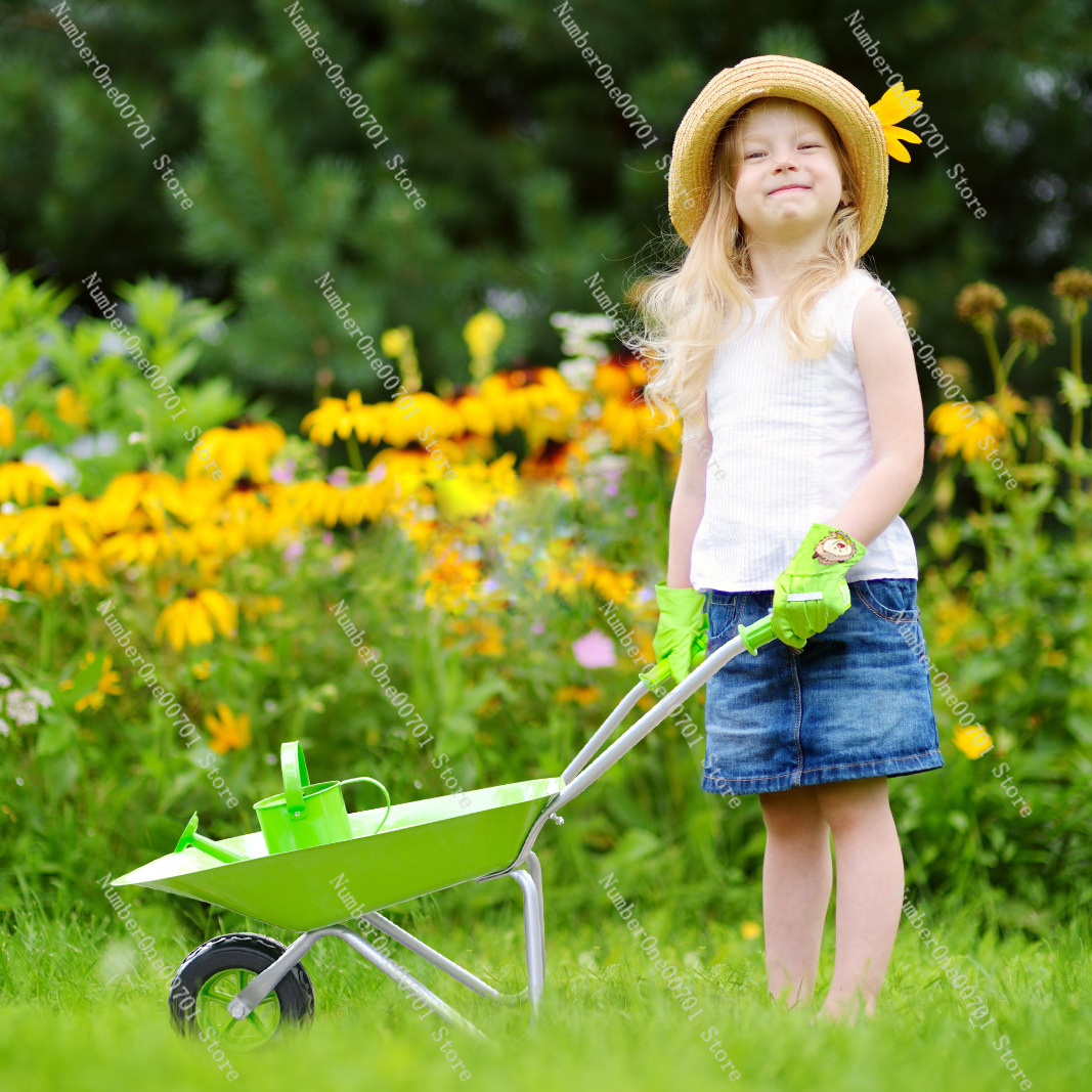 عربة يدوية خضراء للأطفال للعب  - مراجعة Kids Outdoor Play وسعره
