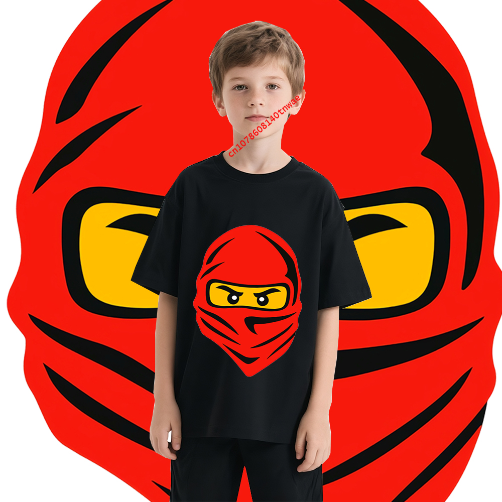 تي شيرت Red Ninja Eyes Anime ل - مراجعة Kids Outdoor Ninja Warrior Course وسعره