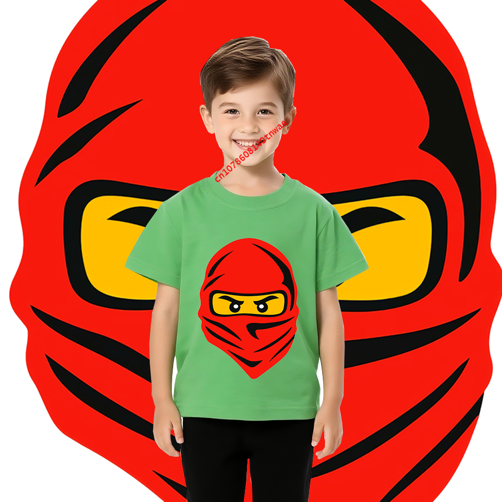 تي شيرت Red Ninja Eyes Anime ل - مراجعة Kids Outdoor Ninja Warrior Course وسعره