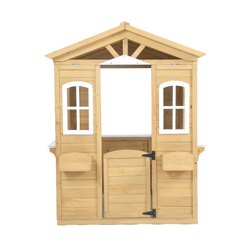 بيت لعب خشبي كلاسيكي حديث للأط - مراجعة Kids Outdoor Furniture وسعره