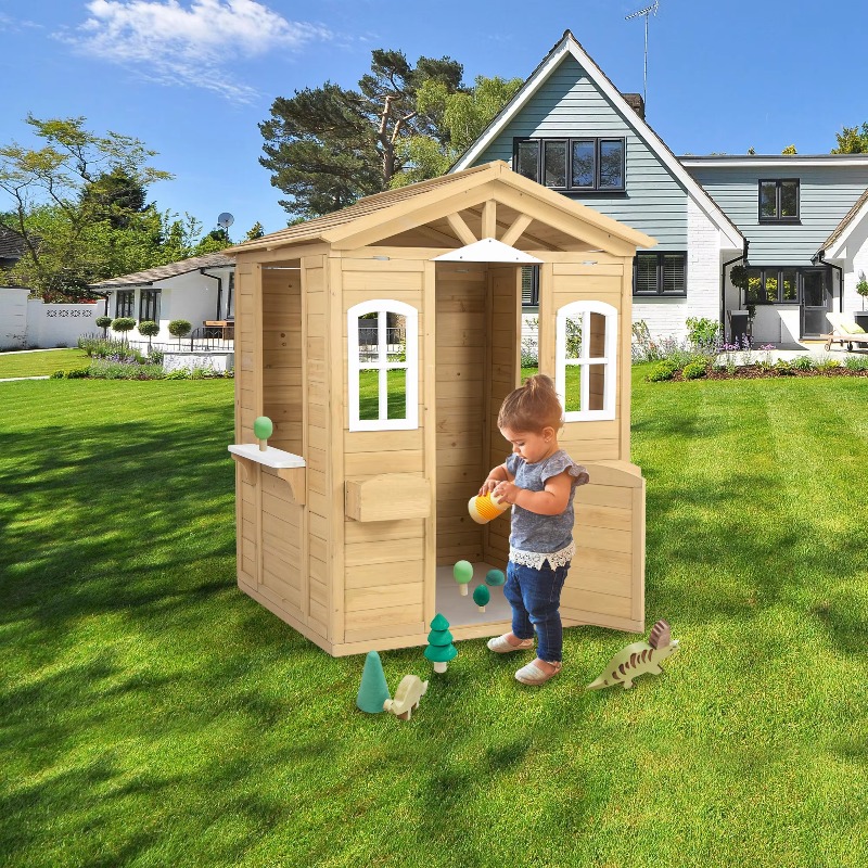 بيت لعب خشبي كلاسيكي حديث للأط - مراجعة Kids Outdoor Furniture وسعره
