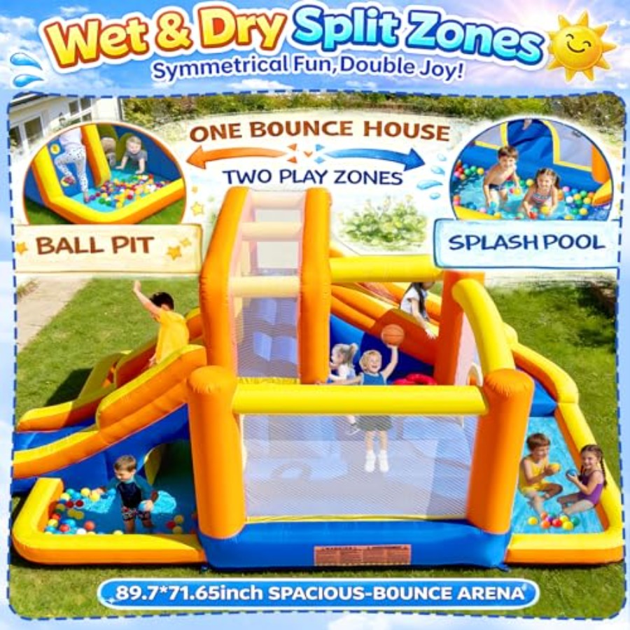 منزلق مائي خارجي مع منطقة لعب  - مراجعة Kids Outdoor Zone وسعره