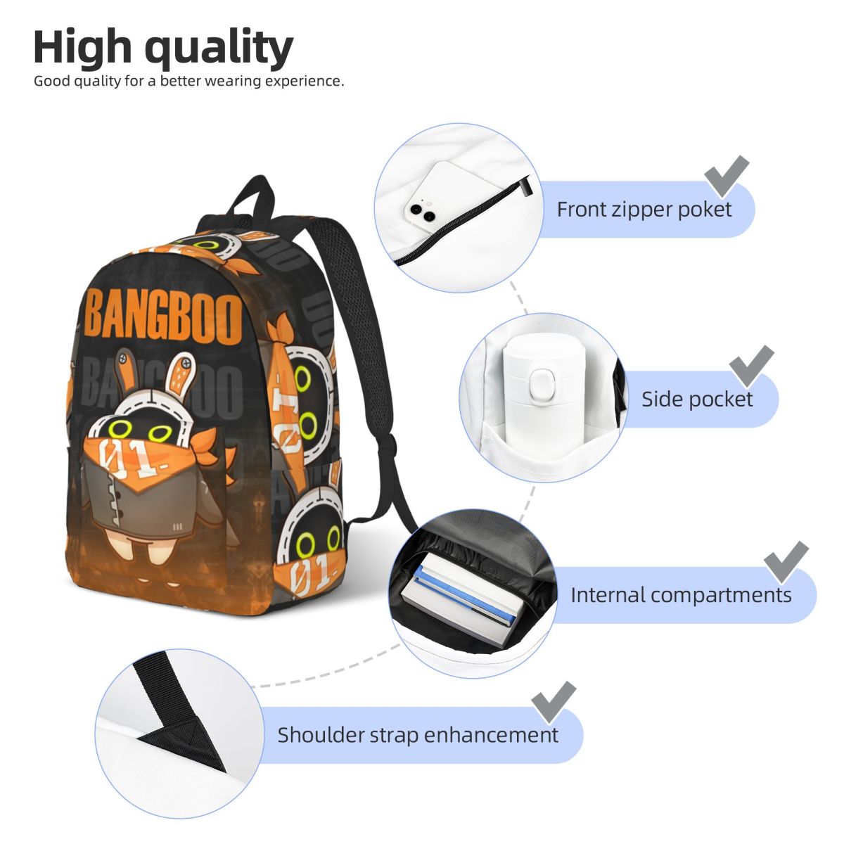 حقيبة ظهر Bangboo Zenless Zone - مراجعة Kids Outdoor Zone وسعره
