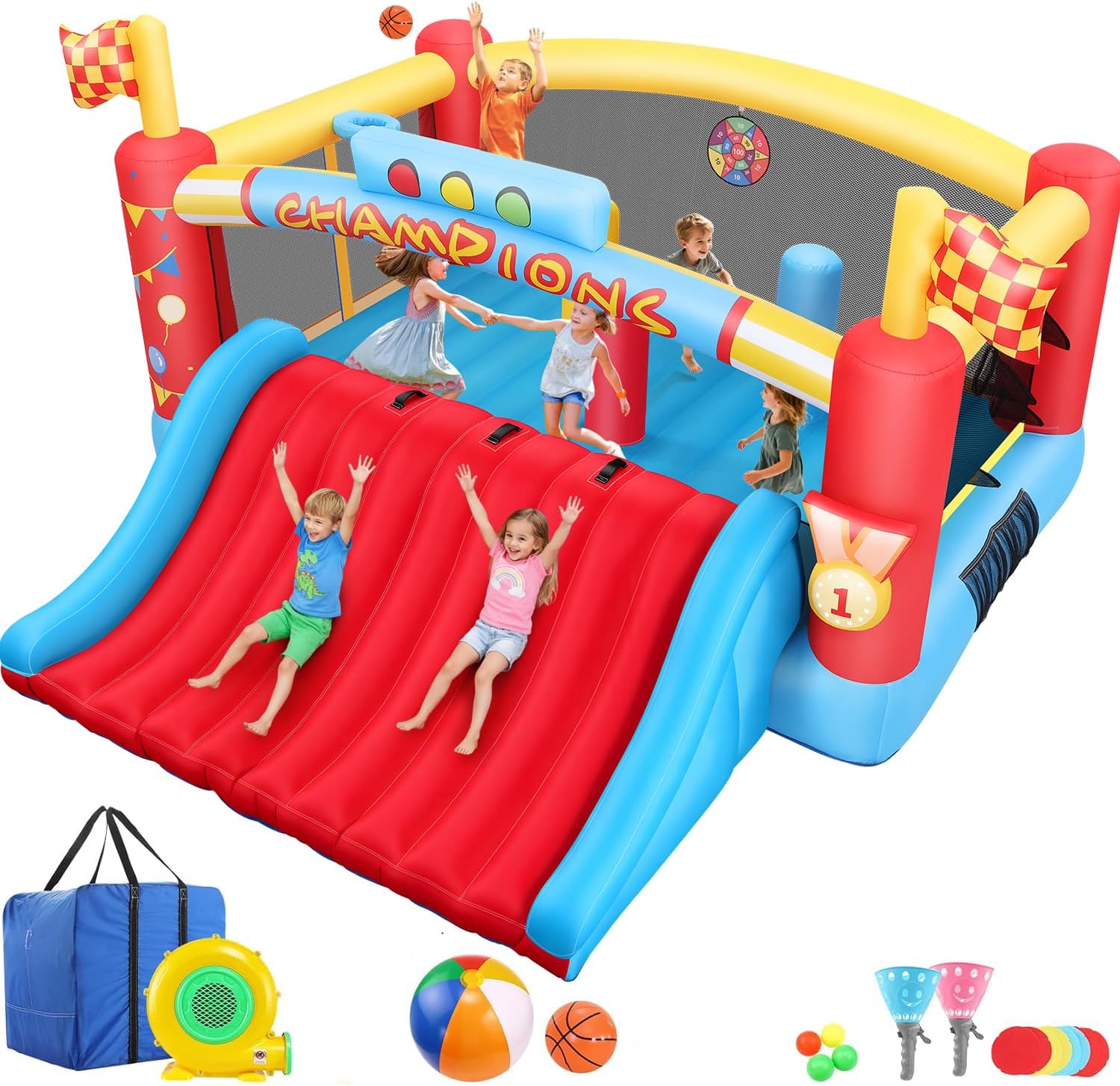 بيت قفز قابل للنفخ كبير للأطفا - مراجعة Outdoor Games For Kids وسعره