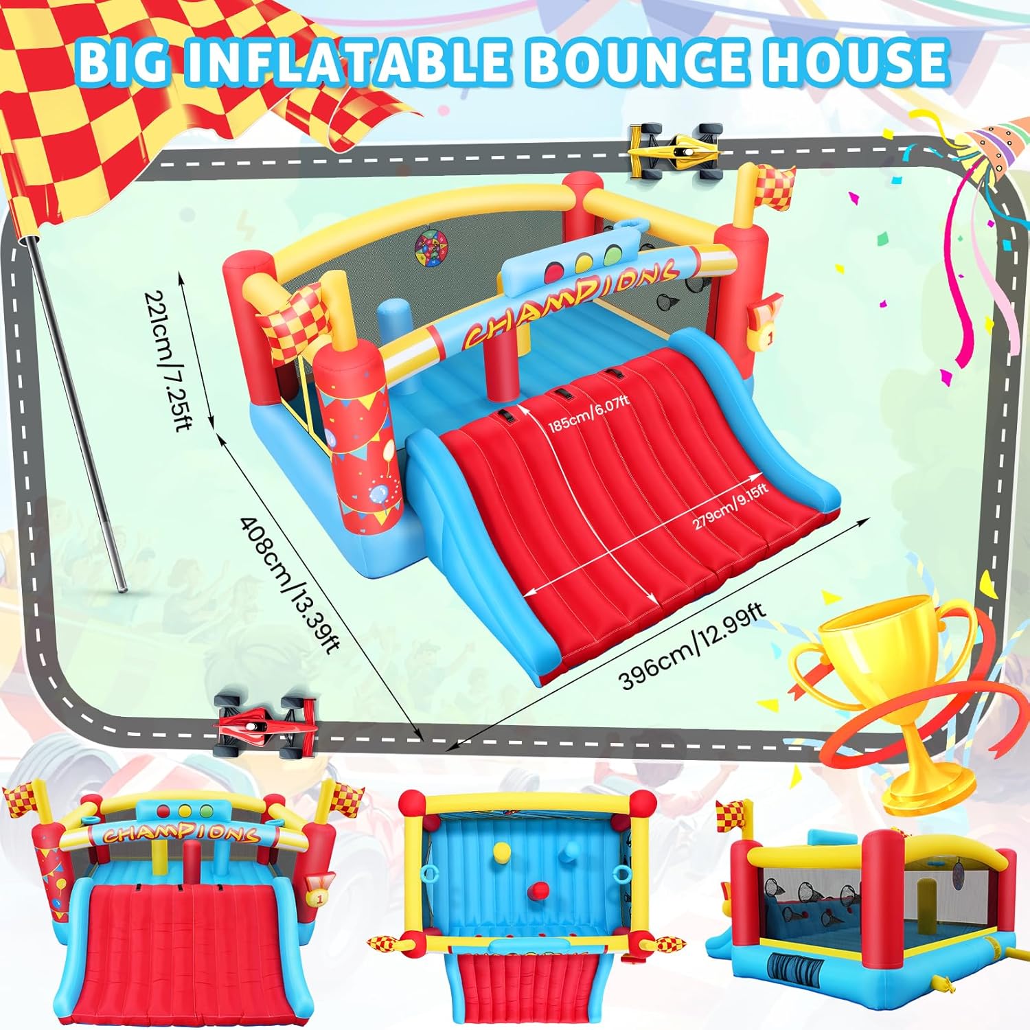 بيت قفز قابل للنفخ كبير للأطفا - مراجعة Outdoor Games For Kids وسعره