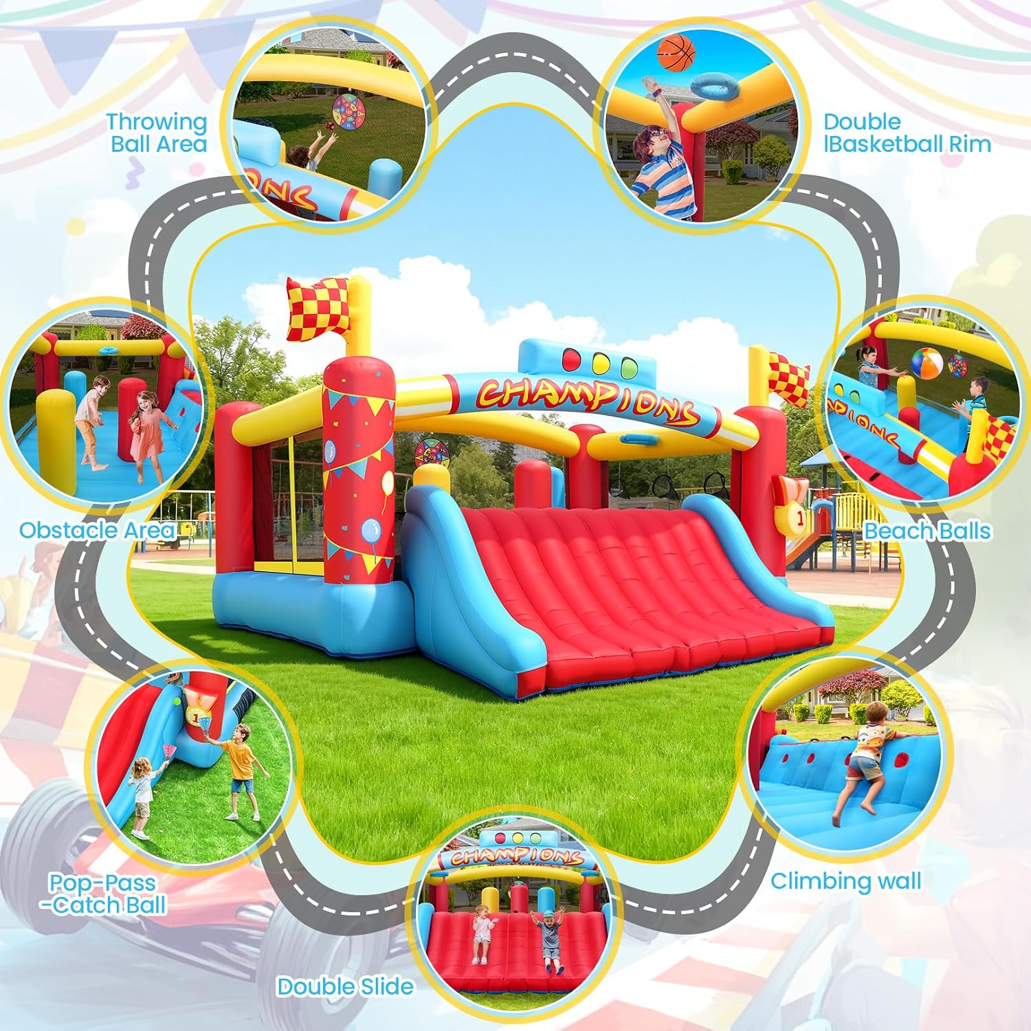 بيت قفز قابل للنفخ كبير للأطفا - مراجعة Outdoor Games For Kids وسعره
