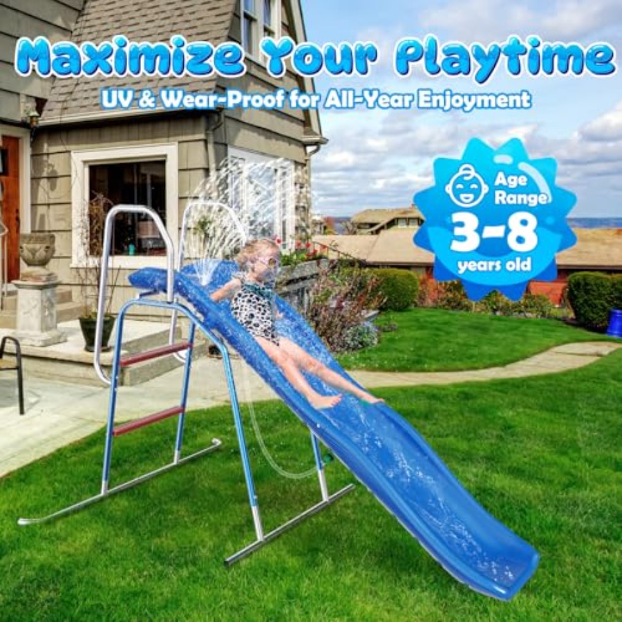 زحليقة مائية للأطفال في الفناء - مراجعة Kids Outdoor Zone وسعره