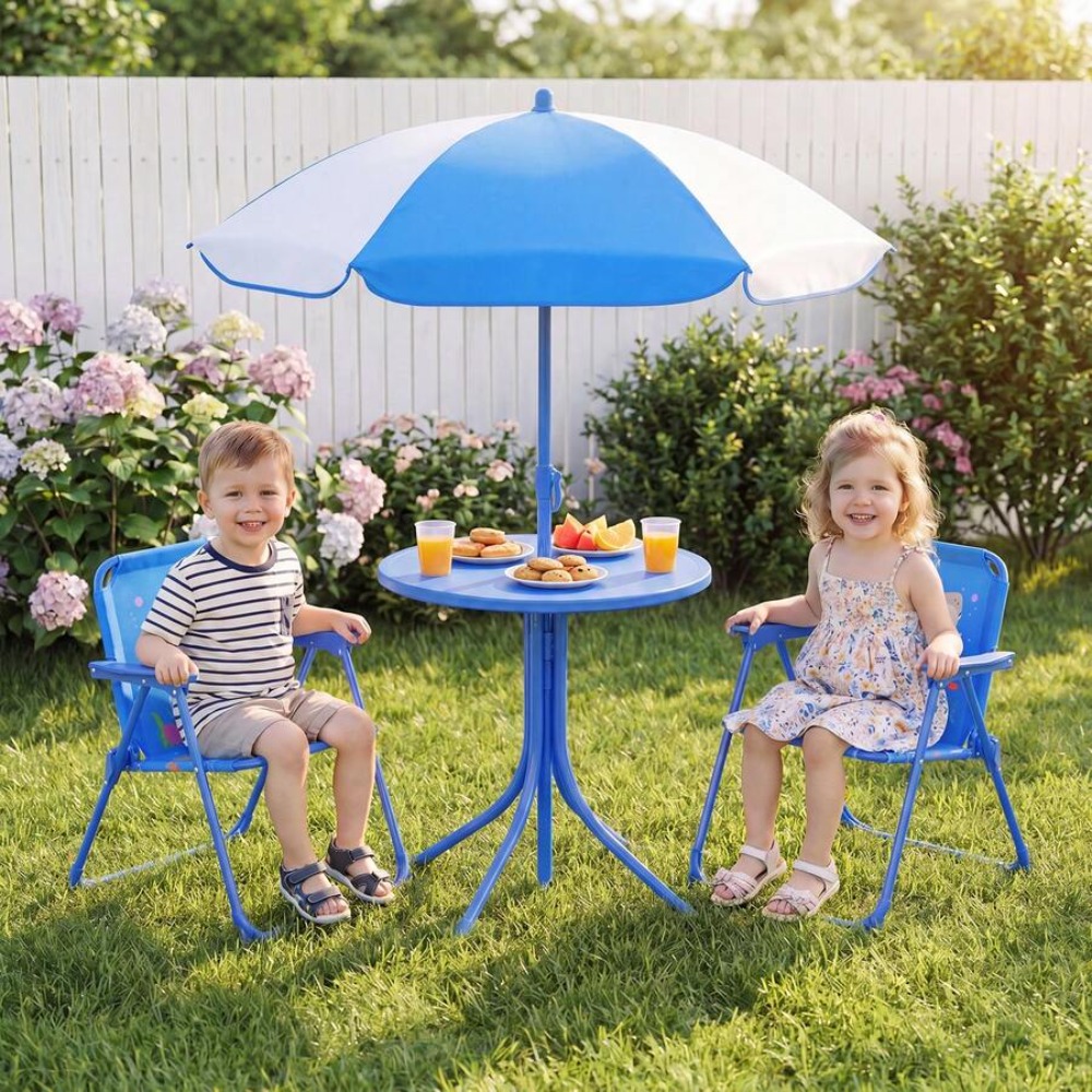 طاولة نزهة للأطفال مع كرسيين ق - مراجعة Kids Outdoor Folding Table وسعره